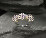 2.6ct Engagement Ring Round Cut Purple Amethyst Floral Design 14k WhiteGold Over