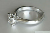 0.7ct Princess Cut Diamond Engagement Ring 4 Prong Solitaire 14k White Gold Over