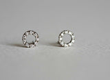 Circular Design Stud Earrings 1.2ct Round Cut VVS1D Diamond 14k WhiteGold Finish