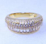 2ct Round Cut Diamond Engagement Ring 14k YellowGold Finish Cluster Bridal Women