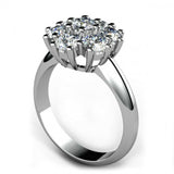 1ct Round Cut VVS1 Diamond Flower Cluster Engagement Ring 14k White Gold Finish