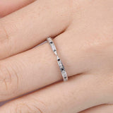 1ct Round Cut VVS1D Diamond Anniversary Wedding Ring Band 14k White Gold Finish