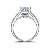 2ct Princess Diamond Engagement Ring Solitaire with Accents 14k White Gold Over