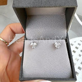 0.5ct Heart Cut Simulated Diamond Solitaire Stud Earrings 14k White Gold Plated