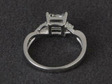 2ct Engagement Ring Princess Cut Diamond Twisted Infinity 14k White Gold Finish