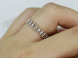 1ct Round Cut Diamond Engagement Ring Vintage Stackable 14k White Gold Finish