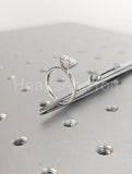 1ct Heart Cut Simulated Diamond Solitaire Engagement Ring 14k White Gold Plated