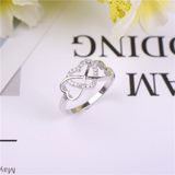 1ct Round Cut Diamond Engagement Ring 14k WhiteGold Finish Infinity Heart Design