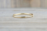 Minimalist Wedding Ring Band 1ct Baguette Cut Diamond 14k Yellow Gold Finish