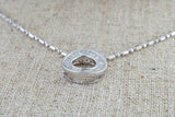 1.2ct Baguette Cut Diamond Pendant Open Circular 14k White Gold Finish NO CHAIN