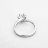 1.5ct Round Cut Diamond Engagement Ring Twist Solitaire 14k White Gold Finish