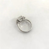 1.2ct Heart Simulated Diamond Three Stone Engagement Ring 14k White Gold Plated