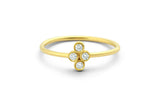 Minimalist Thin Promise Engagement Ring 0.5ct Round Diamond 14k Yellow Gold Over