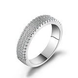 4Ct Round Cut Diamond Cluster Half Eternity Wedding Band 14K White Gold Finish