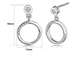 2.3ct Round Cut Diamond Elegant Round Trendy Drop Earrings 14k White Gold Finish