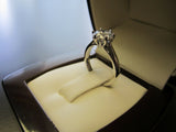 1.5Ct Round Cut Diamond Vintage Solitaire Engagement Ring 14K White Gold Finish