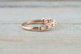 1ct Round Cut Diamond Wedding Band 14k RoseGold Finish Braided Square Minimalist