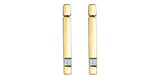 0.1ct Princess Simulated Diamond Vertical Bar Drop Earring 14k YellowGold Plated