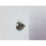 0.5ct Round Cut Moissanite Heart Love Pendant 14k White Gold Plated NO CHAIN