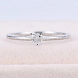 0.2ct Heart Cut Simulated Diamond Minimalist Solitaire Ring 14k Rose Gold Plated