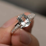 1.5ct Oval Cut Diamond Engagement Ring 14k White Gold Finish Accents Solitaire