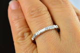 2Ct Round Baguette Diamond Half Eternity Trendy Wedding Band 14K White Gold Over