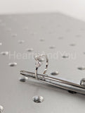 0.5ct Heart Cut Simulated Diamond Two Stone Open Ring 14k White Gold Plated