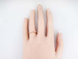 0.2ct Baguette Cut Diamond Wedding Band Milgrain Half Eternity 14k RoseGold Over