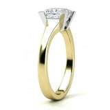 1.5ct Princess Cut VVS1D Diamond Solitaire Engagement Ring 14k Gold Finish New