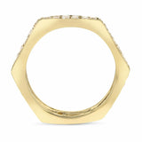 2ct Wedding Ring Band Round Cut Diamond Cluster Statement 14k Yellow Gold Finish