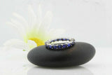 2.5ct Baguette Blue Sapphire Full Eternity Wedding Band Ring 14k White Gold Over