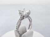 2ct Princess Cut Diamond Infinity Band Engagement Ring 14k White Gold Finish