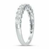 2.8ct Wedding Band Round Cut Diamond Stackable Half Eternity 14k White Gold Over