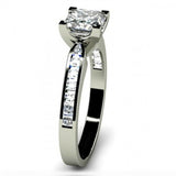 1.9ct Princess Cut Centre & Accent Diamond Engagement Ring 14k White Gold Finish