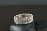 6Ct Round Cut DVVS1 Diamond Stackable Trio Wedding Band 14K Dual Gold Finish