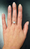 1.5ct Engagement Ring Oval Cut Diamond Solitaire Women 14k White Gold Finish