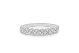 Milgrain Half Eternity Wedding Band 1ct Round Cut Diamond 14k Yellow Gold Finish