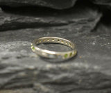 1ct Wedding Band Round Cut Green Peridot Half Eternity 14k White Gold Finish