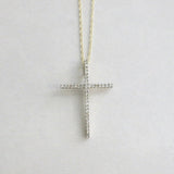 3ct Round Cut Diamond Jesus Cross Holy Pendant 14k White Gold Finish NO CHAIN