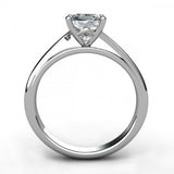 1ct Princess Cut VVS1D Diamond Solitaire Engagement Ring 14k White Gold Finish