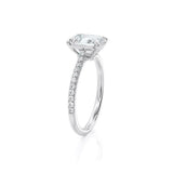 2.5ct Emerald Cut Diamond Engagement Ring Accent Solitaire 14k White Gold Finish