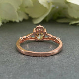 1ct Heart Cut Yellow Sapphire Claddagh Design Engagement Ring 14k Rose Gold Over