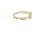 Thin Minimalist Petite Wedding Band 1.2ct Baguette Diamond 14k Yellow Gold Over