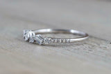 0.2ct Baguette Cut VVS1D Diamond Wedding Band 14k White Gold Finish Anniversary