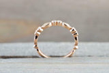 0.5ct Round Cut Diamond Wedding Band Antique Stackable 14k Rose Gold Finish