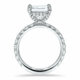 2.2ct Engagement Ring Princess Cut Diamond Accent Solitaire 14k WhiteGold Finish