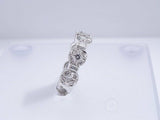 2Ct Round Cut Diamond Milgrain Vintage Wedding Band Ring 14K White Gold Finish