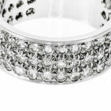 2.03ct Round Cut Diamond Wedding Ring Band 3/4th Eternity 14k White Gold Finish