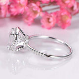 1.5ct Cushion Cut Diamond Engagement Ring Halo Solitaire 14k White Gold Finish