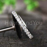 0.3ct Round Cut Moissanite Full Eternity Wedding Band 14k White Gold Plated